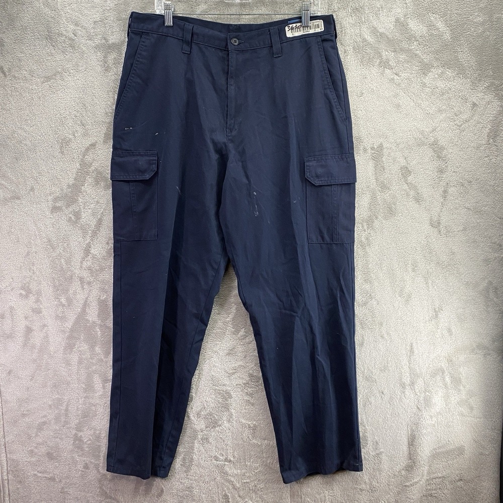 Dickies Mens Cargo Work Pants Relaxed Fit Navy Blue Size 44x30